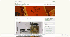 Desktop Screenshot of lecarnetdesophie.wordpress.com