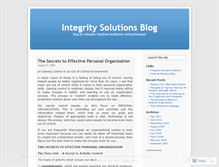 Tablet Screenshot of integritysolutions.wordpress.com