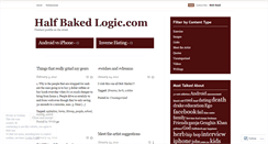 Desktop Screenshot of halfbakedlogic.wordpress.com