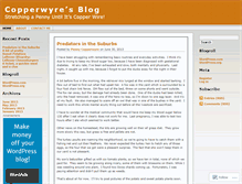 Tablet Screenshot of copperwyre.wordpress.com