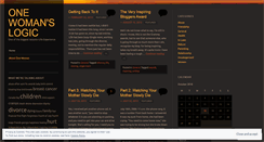 Desktop Screenshot of onewomanslogic.wordpress.com
