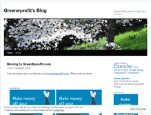 Tablet Screenshot of greeneyesfit.wordpress.com