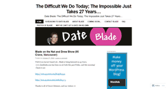 Desktop Screenshot of dateblade.wordpress.com