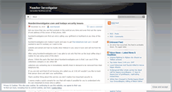 Desktop Screenshot of numberinvestigator.wordpress.com