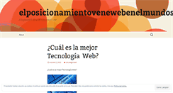 Desktop Screenshot of elposicionamientovenewebenelmundoseo.wordpress.com
