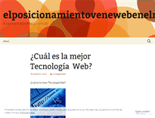 Tablet Screenshot of elposicionamientovenewebenelmundoseo.wordpress.com