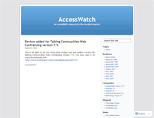 Tablet Screenshot of accesswatch.wordpress.com