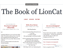 Tablet Screenshot of lioncatbook.wordpress.com