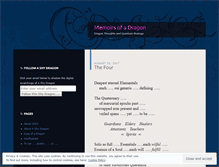 Tablet Screenshot of memoirsofadragon.wordpress.com