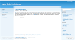 Desktop Screenshot of livingundertheinfluenceblog.wordpress.com