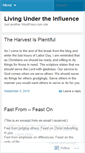 Mobile Screenshot of livingundertheinfluenceblog.wordpress.com