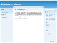 Tablet Screenshot of livingundertheinfluenceblog.wordpress.com