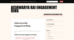 Desktop Screenshot of aishwaryaraiengagementringtcro.wordpress.com