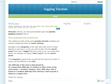 Tablet Screenshot of jugglingtutorials.wordpress.com