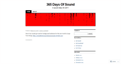 Desktop Screenshot of 365daysofsound.wordpress.com