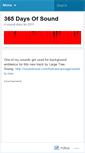 Mobile Screenshot of 365daysofsound.wordpress.com