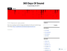 Tablet Screenshot of 365daysofsound.wordpress.com