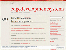 Tablet Screenshot of edgedevelopmentsystems.wordpress.com