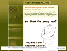 Tablet Screenshot of ghostwritersandy.wordpress.com