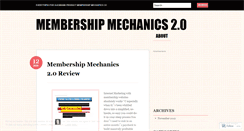 Desktop Screenshot of blogmembershipmechanics.wordpress.com