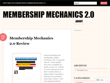Tablet Screenshot of blogmembershipmechanics.wordpress.com