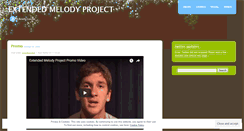 Desktop Screenshot of extendedmelodyproject.wordpress.com