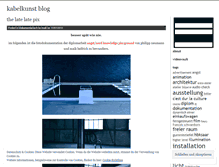 Tablet Screenshot of kabelkunst.wordpress.com