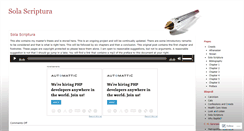 Desktop Screenshot of baptistsolascriptura.wordpress.com
