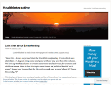 Tablet Screenshot of healthinteractive.wordpress.com