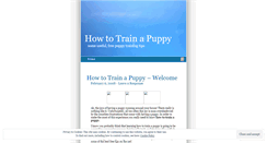 Desktop Screenshot of howtotrainapuppyeasily.wordpress.com