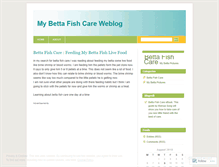 Tablet Screenshot of mybettafishcare.wordpress.com