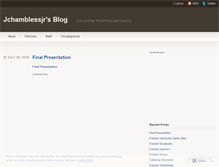 Tablet Screenshot of jchamblessjr.wordpress.com