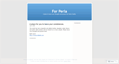 Desktop Screenshot of forperla.wordpress.com