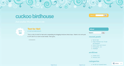 Desktop Screenshot of cuckoobirdhouse.wordpress.com