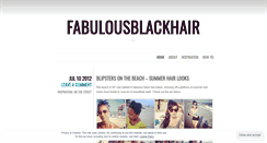 Desktop Screenshot of fabulousblackhair.wordpress.com