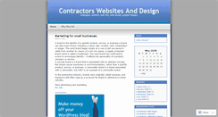 Desktop Screenshot of contractorwebsites.wordpress.com