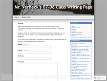 Tablet Screenshot of mrverbeck08.wordpress.com