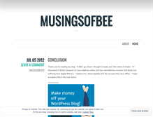 Tablet Screenshot of msbeesmusings.wordpress.com