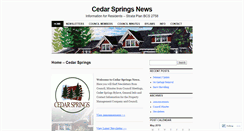 Desktop Screenshot of cedarspringsnews.wordpress.com