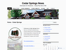 Tablet Screenshot of cedarspringsnews.wordpress.com