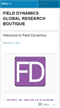 Mobile Screenshot of fielddynamics.wordpress.com