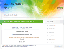 Tablet Screenshot of glocalyouthvision.wordpress.com