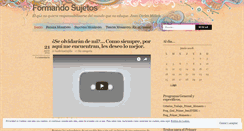 Desktop Screenshot of formandosujetos.wordpress.com