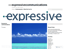 Tablet Screenshot of expressivecommunications.wordpress.com