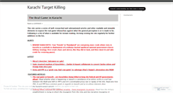 Desktop Screenshot of karachitargetkilling.wordpress.com