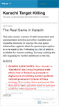 Mobile Screenshot of karachitargetkilling.wordpress.com