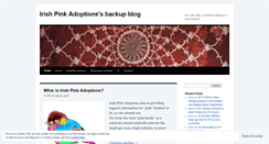 Desktop Screenshot of irishpinkadoptions.wordpress.com