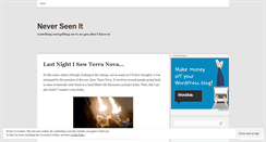 Desktop Screenshot of neverseenit.wordpress.com