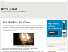 Tablet Screenshot of neverseenit.wordpress.com