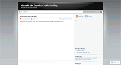 Desktop Screenshot of marzukialiedemokrat.wordpress.com